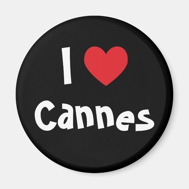 Imã Eu Amo Cannes (Frente)