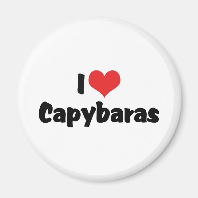 Imã Eu Amo Capivaras do Coração (Frente)