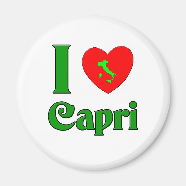 Imã Eu Amo Capri Itália (Frente)