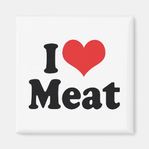 Imã Eu Amo Carne de Coração - Amante de Bife de Carne