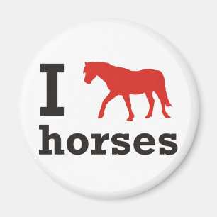 Imã Eu amo Cavalos