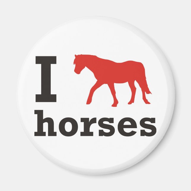 Imã Eu amo Cavalos (Frente)
