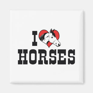Imã Eu Amo Cavalos Coração - Amante de Cavalos