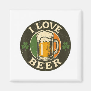 Imã Eu Amo Cerveja Dia de São Patrício Bebendo Irieam