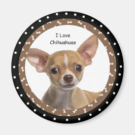 Imã Eu amo Chihuahuas 2 Magnet