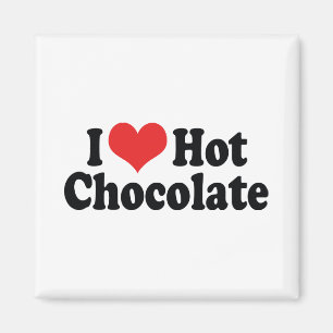 Imã Eu Amo Chocolate Quente Coração - Amantes de Cacau