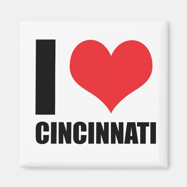 Imã Eu amo Cincinnati (Frente)