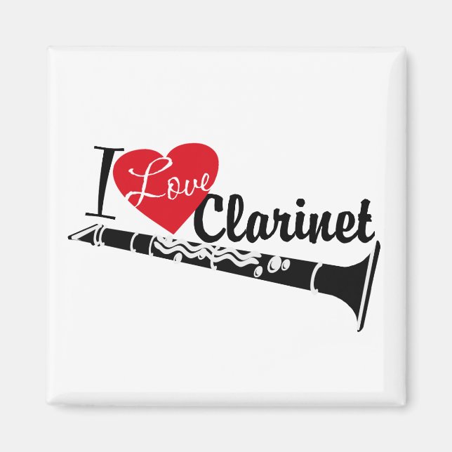 Imã Eu Amo Clarinet (Frente)