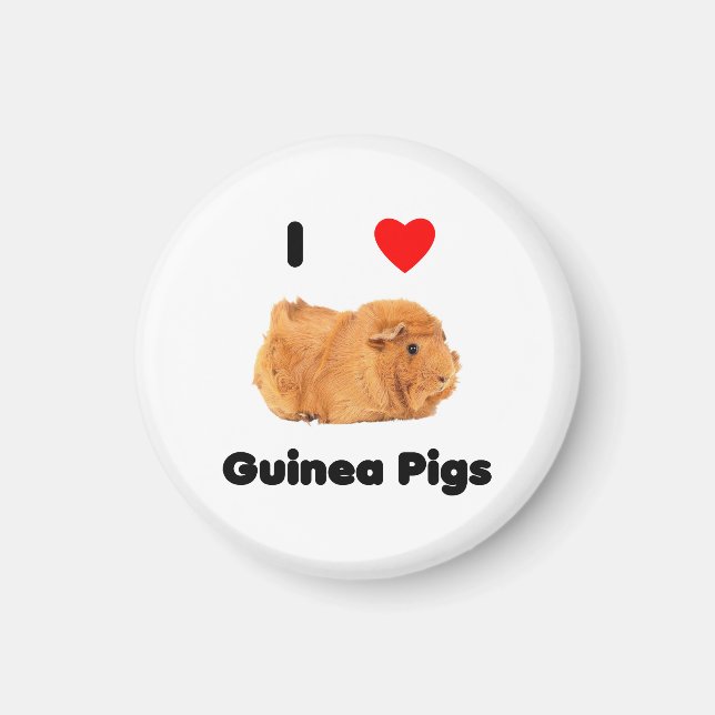 Imã Eu amo cobaias Magnet (Frente)