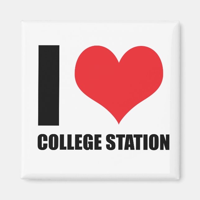 Imã Eu amo College Station  (Frente)