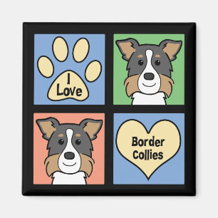 Imã Eu amo Collies de beira