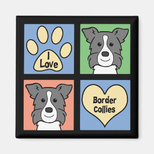 Imã Eu amo Collies de beira