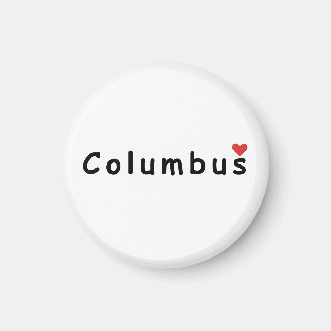 Imã Eu amo Columbus (Frente)