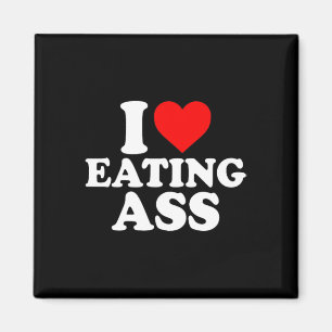 Imã Eu Amo Coração Comendo Fofo Divertido Simples 