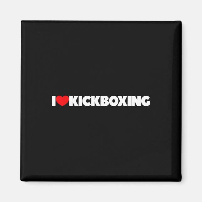 Imã Eu Amo (coração) Kickboxing (Frente)