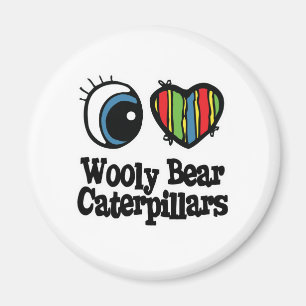 Imã Eu Amo (Coração) Lagartas Wooly Bear