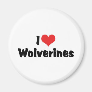 Imã Eu Amo Corações Wolverines