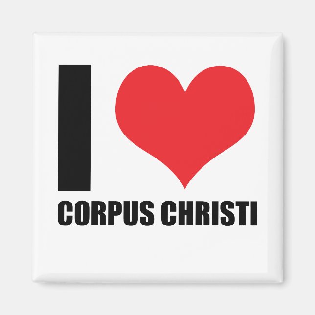 Imã Eu amo Corpus Christi (Frente)