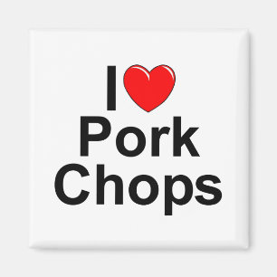 Imã Eu amo costeletas de carne de porco (do coração)