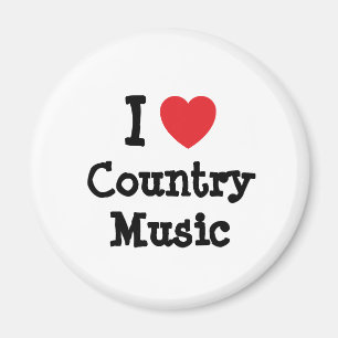 Imã Eu amo Country Music personalizado