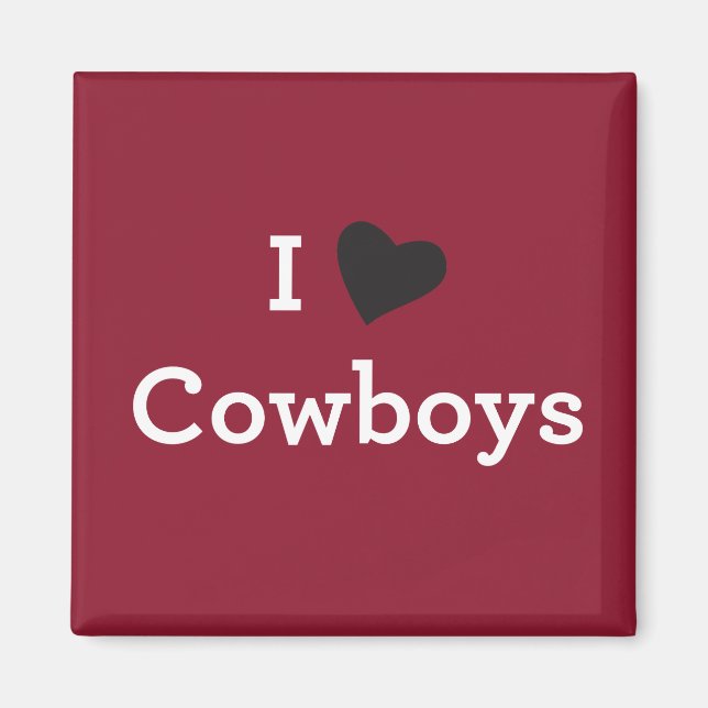 Imã Eu Amo Cowboys (Frente)