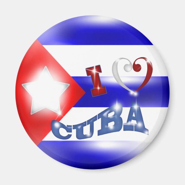 Imã Eu amo Cuba Magnet (Frente)