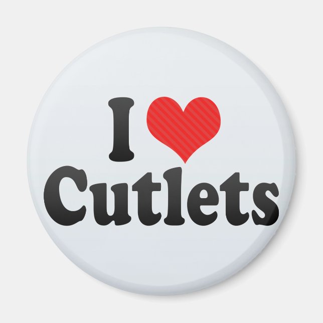 Imã Eu Amo Cutlets (Frente)