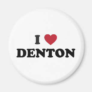 Imã Eu amo Denton Texas