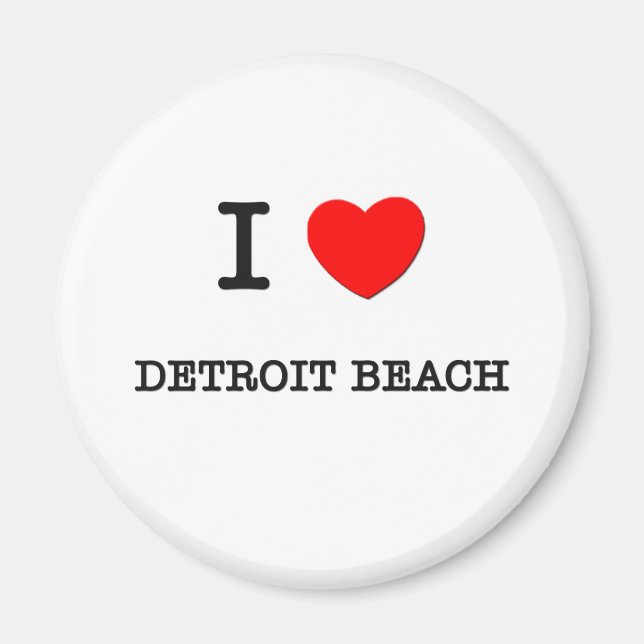 Imã Eu Amo Detroit Beach Michigan (Frente)