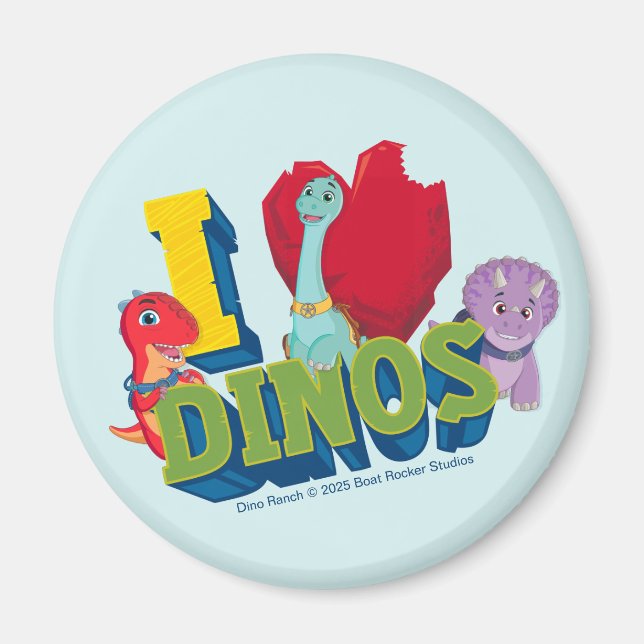 Imã Eu Amo Dinos | Dino Ranch (Frente)