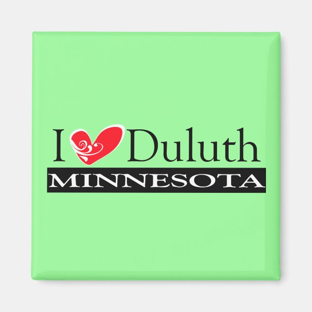 Imã Eu Amo Duluth Minnesota (Frente)