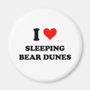 Imã Eu amo dunas Michigan do urso do sono
