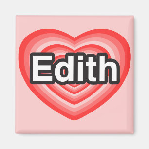 Imã Eu amo Edith. Eu te amo Edith. Coração
