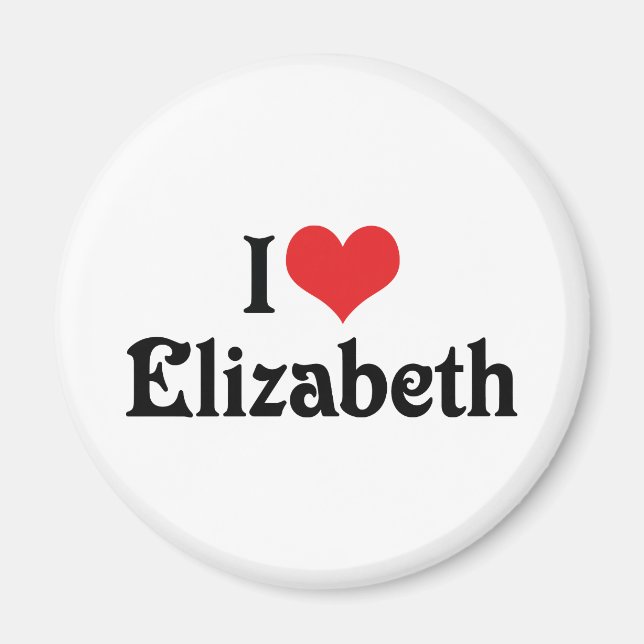 Imã Eu Amo Elizabeth (Frente)