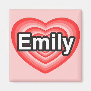 Imã Eu amo Emily. Eu te amo Emily. Coração