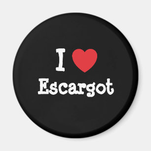 Imã Eu amo Escargot Heart T-Shirt