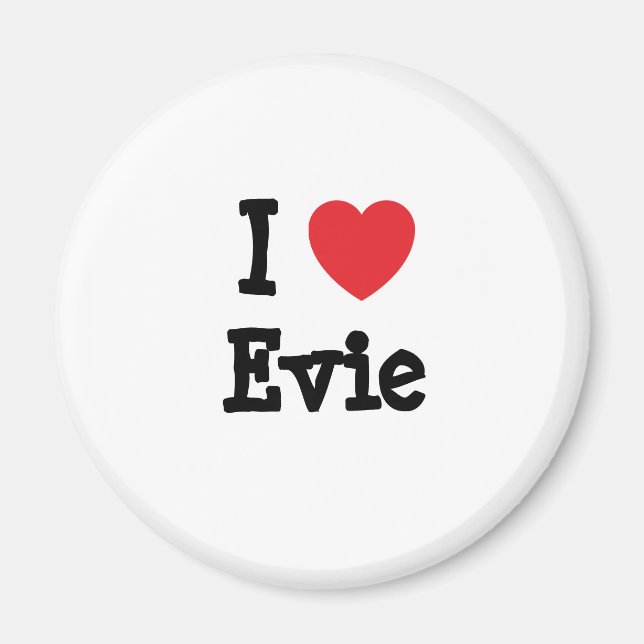 Imã Eu amo Evie Heart T-Shirt (Frente)