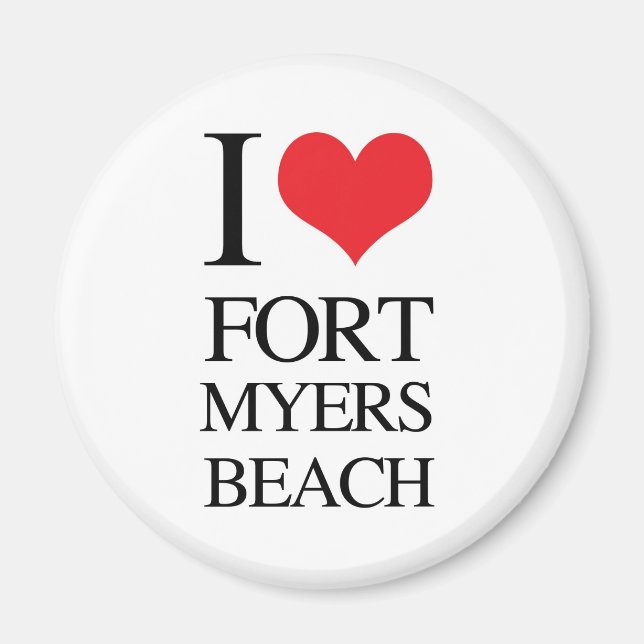 Imã Eu amo Fort Myers Beach (Frente)
