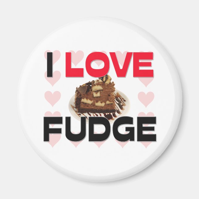 Imã Eu Amo Fudge (Frente)