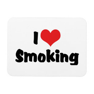 Ímã Eu Amo Fumar Coração - Fumantes de Cigarro de Taba