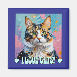 Imã Eu Amo Gatos!