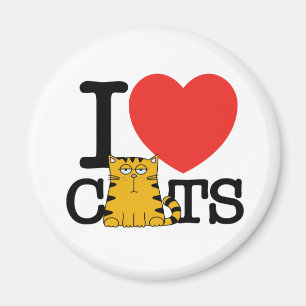 Imã Eu amo gatos