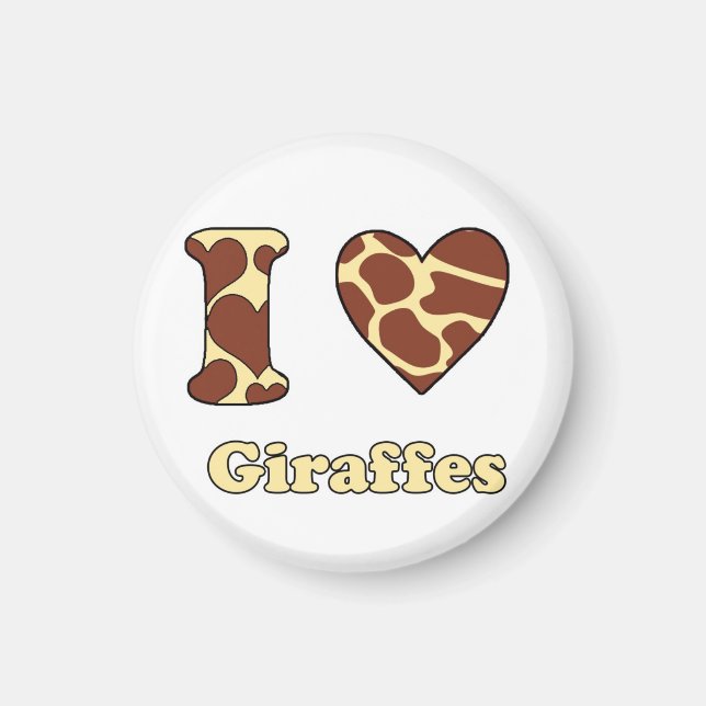 Imã Eu amo Girafas (Frente)
