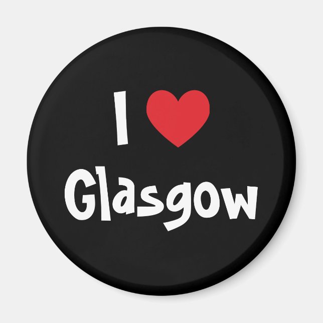 Imã Eu Amo Glasgow (Frente)