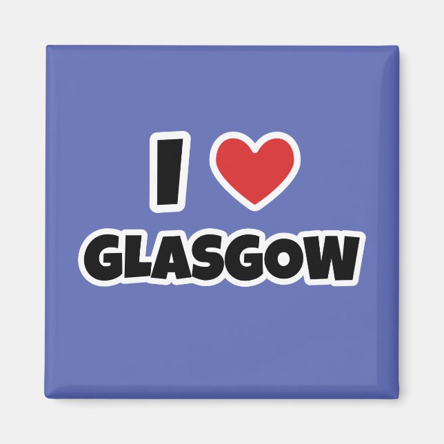 Imã Eu amo Glasgow (Frente)