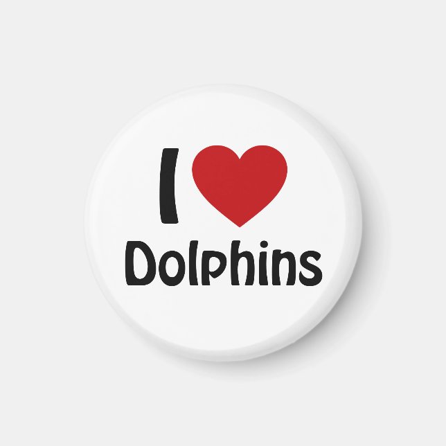Imã Eu amo golfinhos (Frente)