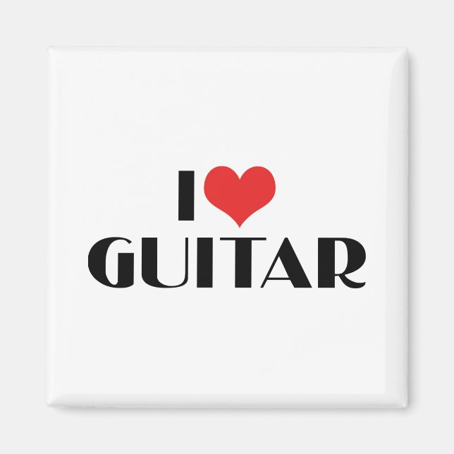 Imã Eu Amo Guitarra (Frente)