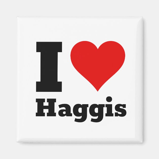 Imã Eu Amo Haggis (Frente)