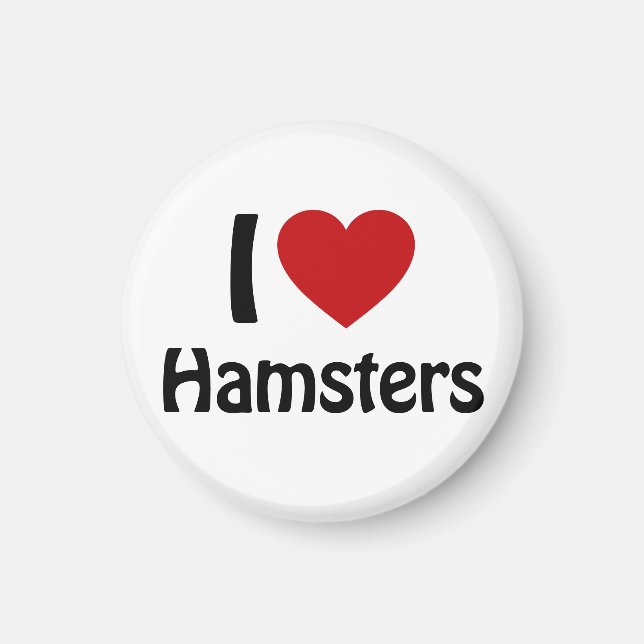 Imã Eu amo Hamsters (Frente)