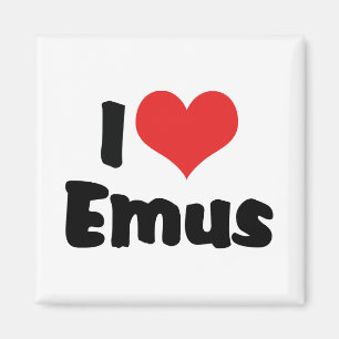 Imã Eu Amo Heart Emus - Emu & Ostrich Lover